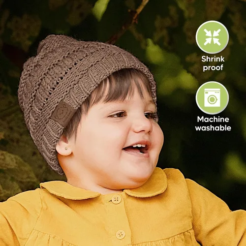 Miniatura 156 de KeaBabies 3-Pack Baby Beanies for Boys, Girls - Stretchy Knit Baby Hats, Cute Newborn