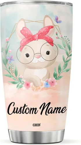 Miniatura 9 de CUBICER Vaso de café personalizado con diseño de oso y tapa aislada, regalos de Navidad para niños, mujeres y adultos, tazas de acero inoxidable