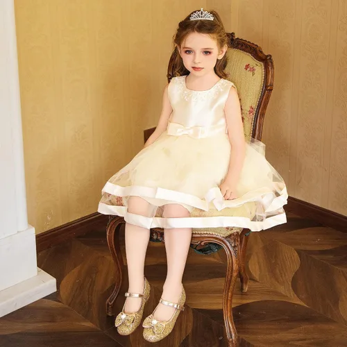 Miniatura 6 de Furdeour Zapatos de vestir para niñas, zapatos de princesa Mary Jane para bodas, flores, damas de honor, tacones con purpurina para niños pequeños