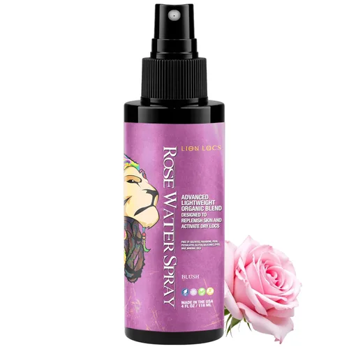 Miniatura 20 de Lion Locs - Spray de agua de rosas para rastas y rastas - Acondicionador vegano orgánico con aloe, aceites, vitaminas y glicerina