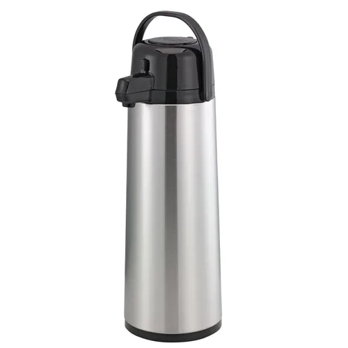 Miniatura 13 de Service Ideas Eco-Air Airpot con palanca, 64.2 onzas, vidrio aislado al vacío ECAL19S Dispensador de café en 1.9 litros, exterior inoxidable
