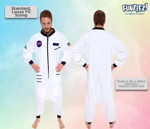 Miniatura 3 de Silver Lilly Disfraz de astronauta de una pieza para adultos, disfraz de cosplay, plateado
