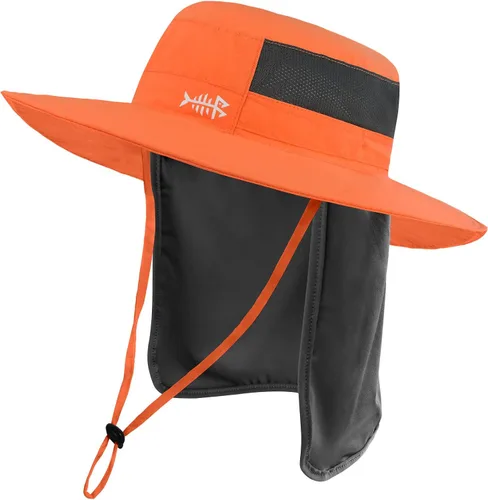 Miniatura 25 de BASSDASH Sombrero de pesca solar UPF 50+ resistente al agua con solapa desmontable para el cuello