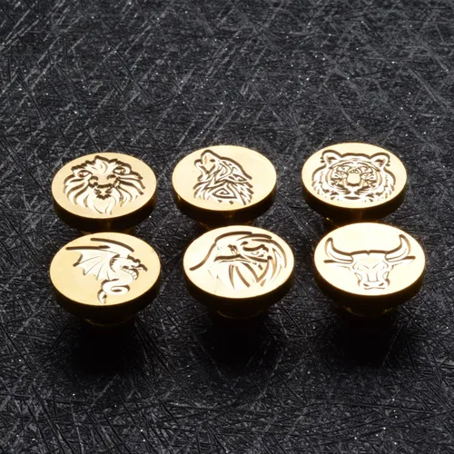 Miniatura 4 de Sellos de cera de sellado de patrones de animales, sellos de cobre y empuñadura de madera, kit de sellos de cera para sobres de tarjetas, embalaje