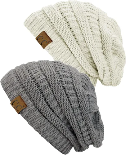 Miniatura 9 de Gorro a la moda de tejido suave abultado, cálido y elástico de C.C