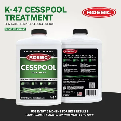 Miniatura 2 de Roebic K-47-Q Tratamiento de pozo ciego: evita la obstrucción, acumulación, papel exclusivo para digiere bacterias, destruye lodos, 32 onzas