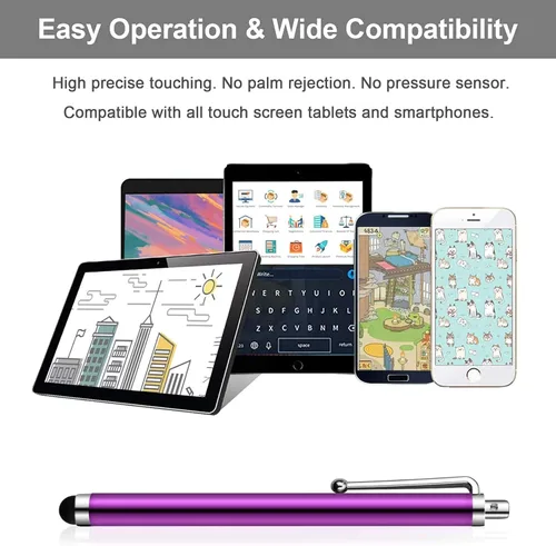 Miniatura 5 de Bolígrafos para pantallas táctiles, paquete de 12 bolígrafos capacitivos universales para pantalla táctil para tabletas, iPad, iPhone, teléfono