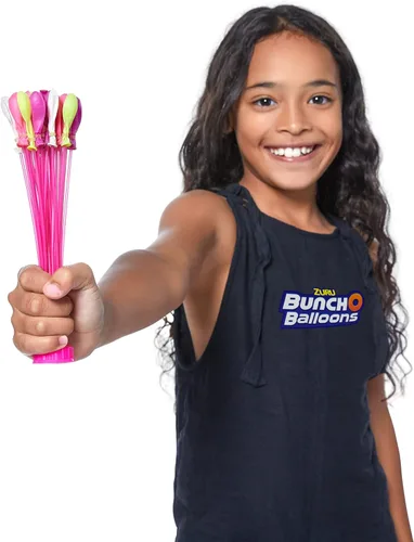 Miniatura 4 de Bunch O Balloons - Globos de agua de colores divertidos de Zuru, paquete de 6 ramos, más de 200 globos de llenado rápido, globos de agua