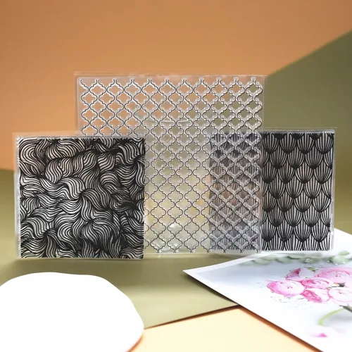 Miniatura 5 de Hojas de sello de textura de silicona prémium para joyas de arcilla polimérica y aretes de arcilla, juego de 3 patrones florales y únicos, fácil