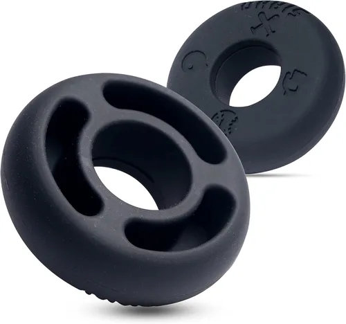 Miniatura 3 de Orbis - Anillos de estrangulamiento con agarre de bate con iconos de béisbol, paquete de 4, apilador de perilla de murciélago para béisbol juvenil