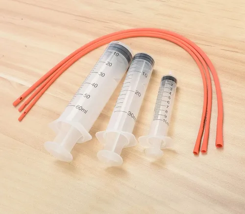 Miniatura 7 de Kit de suministros de alimentación para mascotas, paquete de 3 tubos de alimentación de goma roja (8 Fr, 10 Fr, 14 Fr) con 3 jeringas de 10/30/2.0