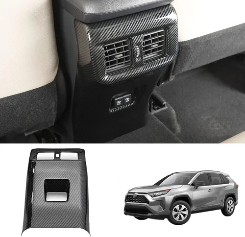 Miniatura 14 de Blazeray Cubierta de lentejuelas de botón de fibra de carbono para volante de automóvil, accesorios interiores para Toyota RAV4 2019 2020 2021 2022