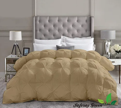 Miniatura 31 de Lujoso y lujoso para todas las estaciones, 100% algodón orgánico, tamaño individual XL, 68 x 92 pulgadas, edredón plisado de 3 piezas con 4 pestañas