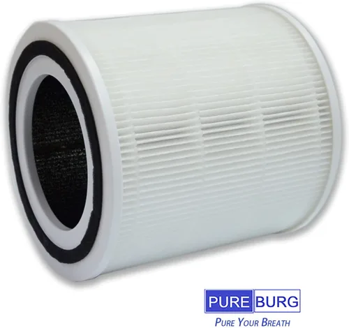 Miniatura 5 de PUREBURG Filtro de repuesto compatible con purificador de aire HEPA TT-AP005, 2 unidades de carbón activado HEPA H13 2 en 1 4 etapas de filtración