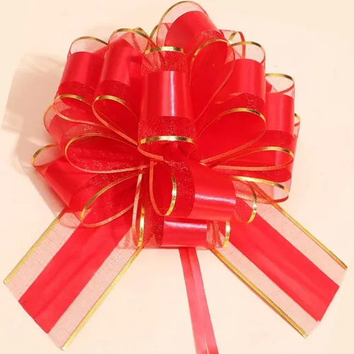 Miniatura 6 de 6 piezas de arcos tirados, arco de regalo de 15 cm, arcos tirados para Navidad, bodas, cestas de San Valentín, baby shower, día de la madre