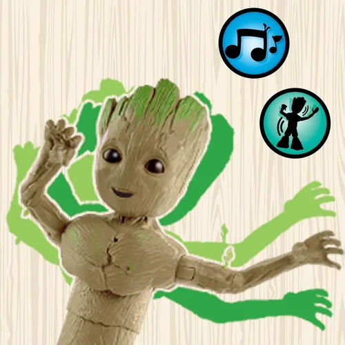 Miniatura 10 de Marvel Studios I Am Groot Groove 'N Grow Groot, figura de acción interactiva de 13.5 pulgadas, responde a la música y los sonidos, juguetes