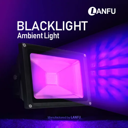 Miniatura 5 de Paquete de 2 luces LED negras de 10 W para neón fluorescente que brilla en la oscuridad, luz LED de alta potencia IP65 con enchufe para fiesta