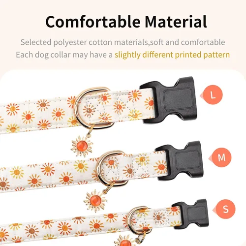 Miniatura 4 de Collares para perros personalizados, collares ajustables para cachorros con hebilla de seguridad para perros pequeños, medianos y grandes, collar
