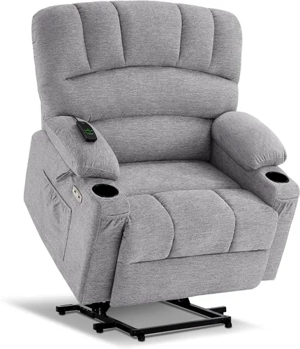 Miniatura 28 de MCombo Silla Reclinable Elevadora Eléctrica de Gran Tamaño para Ancianos, Silla Elevadora con Calor y Masaje, Reclinable Elevadora para Grandes