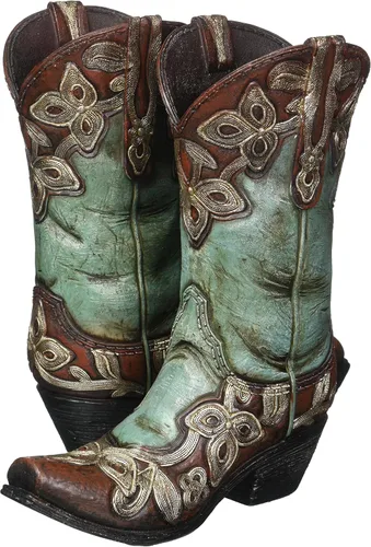 Miniatura 5 de Jarrón de botas vaquera turquesa