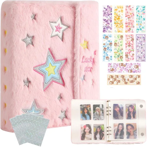 Miniatura 16 de Carpeta de tarjetas fotográficas Kpop 3 pulgadas Libro de soporte para tarjetas fotográficas Kpop con 50 fundas holográficas para tarjetas y Morado