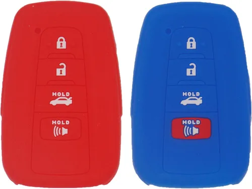 Miniatura 11 de LemSa Funda protectora de silicona para llavero de Toyota Camry C-HR Prius 2017 2018 2019 2020 HYQ14FBC, 2 unidades, color negro