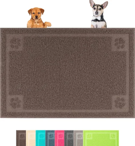 Miniatura 13 de Darkyazi - Tapete de alimentación para mascotas grande para perros y gatos, 24” x 16”, flexible y fácil de limpiar, ideal para tapete de Azul