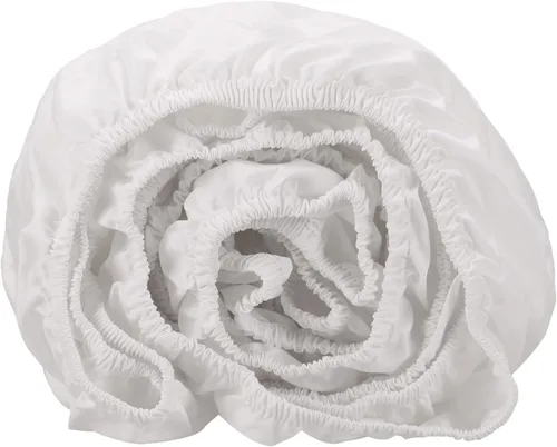 Miniatura 9 de Sunday Home Sábana bajera ajustable 100 % de percal de algodón puro, tamaño individual XL, para dormitorios universitarios, sábana bajera ajustable