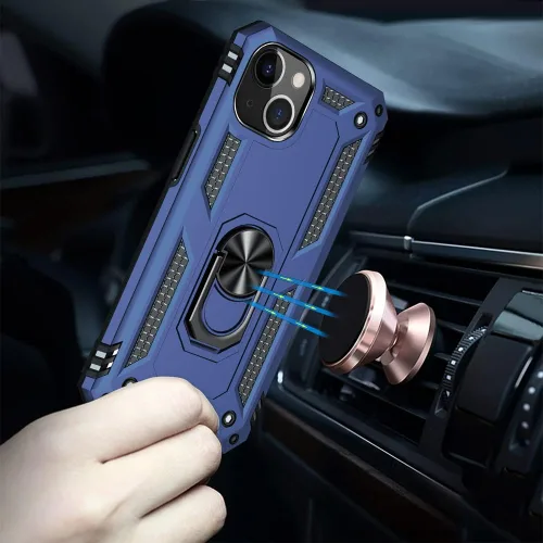 Miniatura 6 de Funda para iPhone 13, iPhone 13, [grado militar de 16 pies probada en caídas], anillo protector a prueba de golpes para iPhone 13, azul