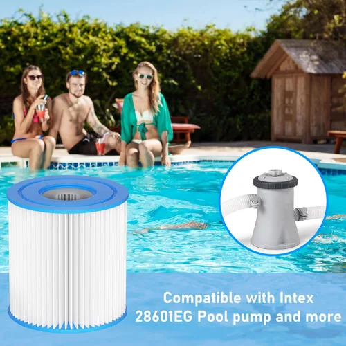 Miniatura 7 de 29007E - Cartucho de filtro de repuesto para piscina tipo H compatible con bomba de filtro Intex 29007E 330 GPH 28601EG para piscinas sobre