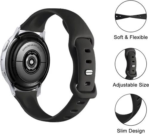 Miniatura 3 de Paquete de 5 correas delgadas compatibles con Samsung Galaxy Watch 4 5 6 Band 1.575 in 1.732 in, Galaxy Watch 5 Pro/Watch 4 6 Classic, correa