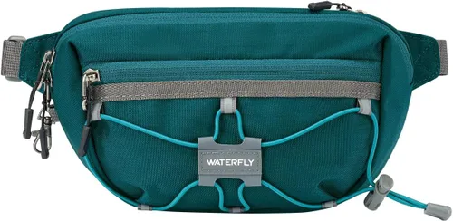 Miniatura 10 de WATERFLY Riñonera ligera y pequeña: Bolso de 1.5L, mini, delgado, cruzado, de cintura, con bloqueo RFID, antirrobo y resistente al agua para Negro