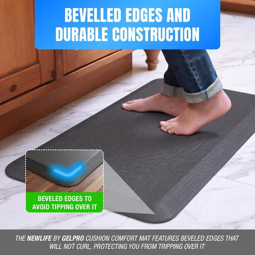 Miniatura 4 de NewLife de GelPro Alfombrilla de cocina antifatiga con cojín de espuma ergonómica, acolchada, resistente a manchas, impermeable, antideslizante