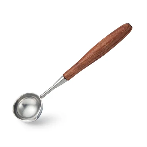 Miniatura 2 de Mceal Cuchara de sello de cera inoxidable con mango de madera 3 piezas