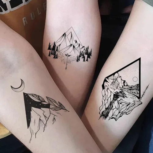 Miniatura 7 de 60 hojas de tatuajes temporales 3D de león y tigre geniales para hombres y mujeres, tatuajes falsos pequeños y aterradores de diablo, calavera