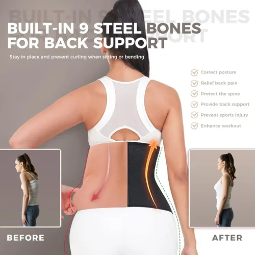 Miniatura 4 de YADIFEN Waist Trainer for Women,Zipper Corset Body Shaper for Tummy Control Neoprene Cincher Sweat Sauna Vest Tank Top Látex negro transpirable