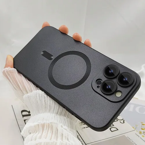 Miniatura 4 de Funda magnética ankofave para iPhone 13 Pro, funda para mujer, diseño mate de lujo suave y metálico con protector de lente de cámara, compatible