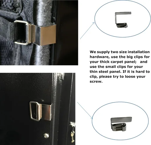 Miniatura 6 de SPIKA Organizador de panel de puerta seguro para pistola más pequeña (10 W42 H) Ancho ajustable de hasta 16 pulgadas