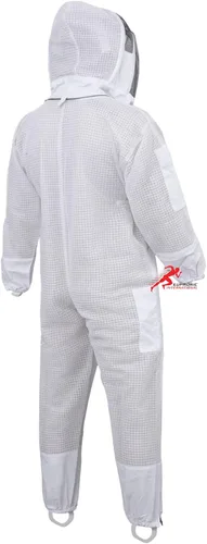 Miniatura 7 de Eufórico traje de abeja de 3 capas, traje de apicultura ventilado, traje de apicultor a prueba de picaduras, traje de cerco de velo de abeja