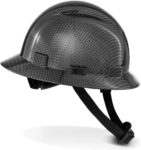 Miniatura 5 de ProtectX - Cascos de construcción de ala completa, ventilados, aprobados por la OSHA, con suspensión de 6 puntos, Cascos de construcción Nido