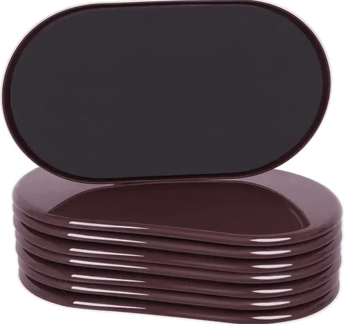 Miniatura 11 de Ezprotekt Paquete de 8 deslizadores de muebles grandes para alfombras, 9 1/2 x 5 3/4 pulgadas, almohadillas móviles ovaladas reutilizables para Beige
