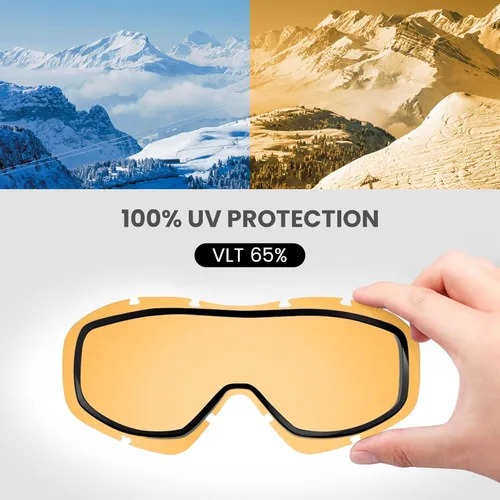Miniatura 69 de OutdoorMaster OTG Gafas de esquí – Gafas sobre lentes para esquí y snowboard para hombres, mujeres y jóvenes – 100% de protección UV A1-vlt 46%