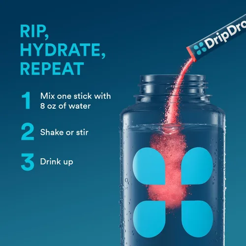 Miniatura 3 de DripDrop ORS Hydration - Paquetes de electrolitos en polvo - Ponche de frutas - 32