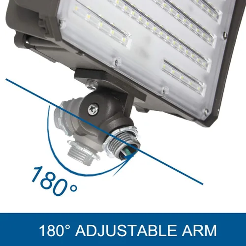 Miniatura 4 de DAKASON Paquete de 2 focos LED de 100 W para exteriores, fotocélula del atardecer al amanecer, montaje ajustable para nudillos, 13000 lm 5000 K