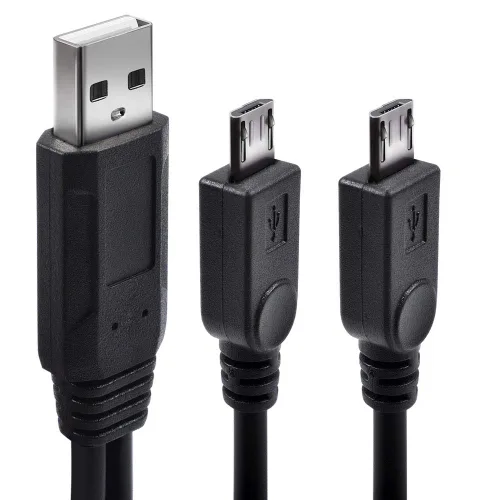 Miniatura 2 de UCEC Cable de carga doble micro USB Splitter que alimenta hasta dos dispositivos micro USB a la vez desde un solo puerto USB (paquete de 1)