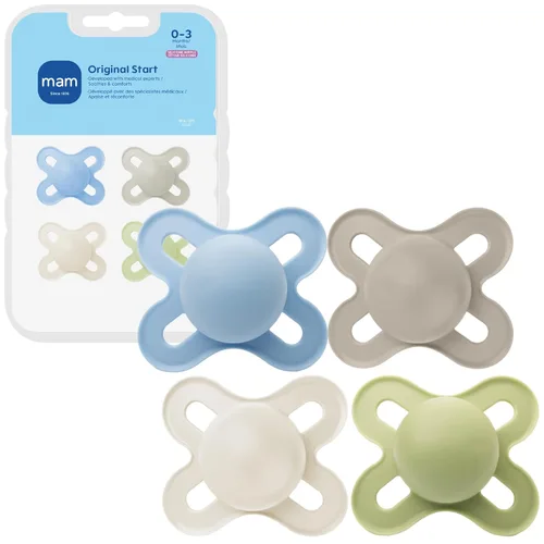 Miniatura 8 de MAM Original Start Chupetes Mate para Bebé, Chupete para 0-3 Meses, Pezón de Silicona sin BPA, Fácil de Limpiar, Lo Mejor para Bebés Recién Nacidos