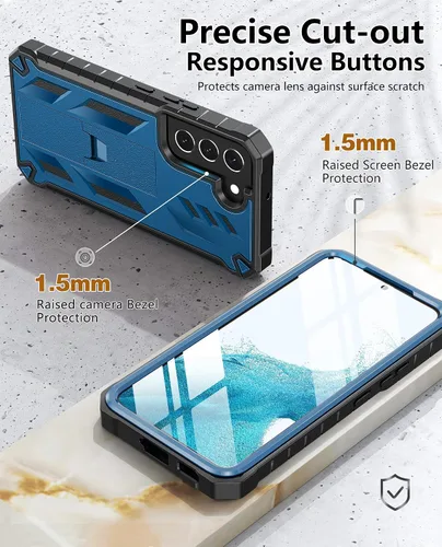 Miniatura 5 de SOiOS Funda protectora para Samsung Galaxy S22: protección de grado militar a prueba de caídas con soporte Resistente a prueba de golpes TPU mate