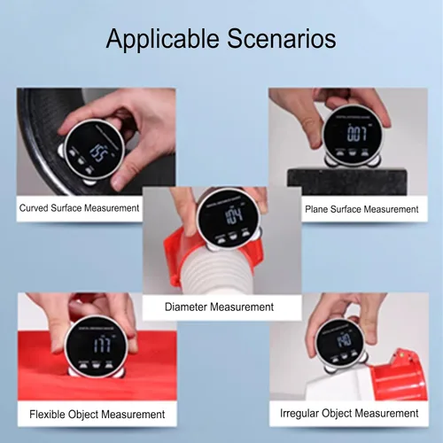 Miniatura 4 de Cinta métrica digital, pantalla LCD electrónica de larga distancia de 656.2 pies, batería de 260 mAh, herramienta de medición de distancia