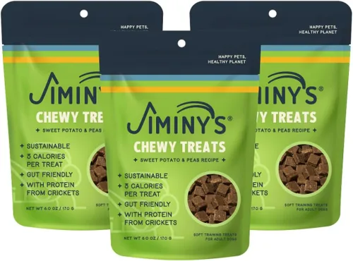 Jiminy's Chewy Cricket - Golosinas de entrenamiento para perros, masticables, bajas en calorías, hipoalergénicas, fabricadas en Estados Unidos, 6