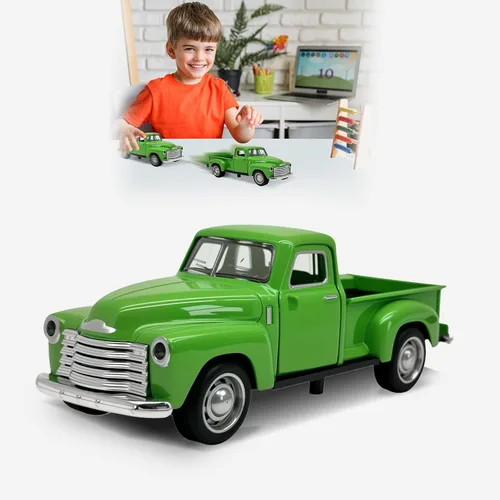 Miniatura 17 de Camión de juguete beige pequeño para niños pequeños de 2, 3, 4, 5, 6, 7, 8 años niños y niñas, coche de juguete de aleación 1:32 para niños pequeños